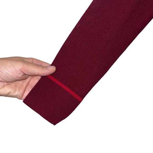 Hobbs London Womens Sweater Size XS Red Nicole Long Sleeve Collared Pure Wool - Picture 4 of 9